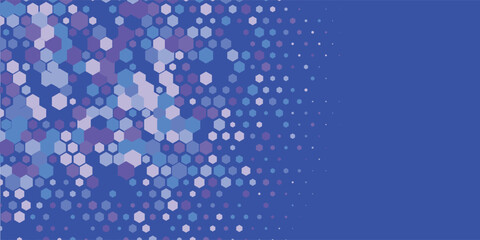 Geometric Multi size Hexagon with multi Color Background