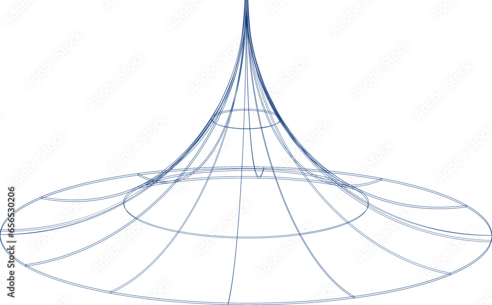 Poster geometric shape of sphere 3d design in technology style. abstract circle vector illustration.