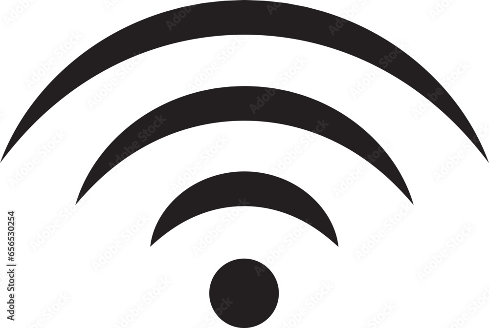 Poster wi fi symbol signal connection. vector wireless internet technology sign. wifi network communication
