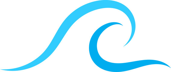 Waves vector design. Water wave icon. Wavy lines isolated.