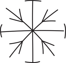 snow flake outline