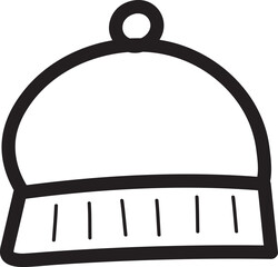 winter hat outline