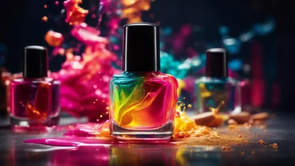 Poster nail polish, liquid splash © ArtistiKa