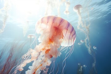 Jellyfish underwater footage