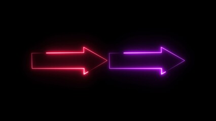 abstract glowing neon arrow icon illustration 4k 