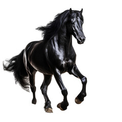 Obraz na płótnie Canvas black horse on transparent background PNG