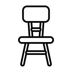 Chair icon on transparent background.