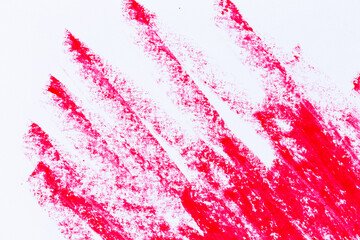 Red grungy crayons strockes texture background