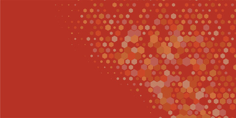 Geometric Multi size Hexagon with multi Color Background