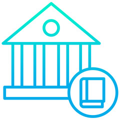 Outline gradient School icon