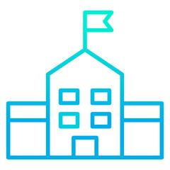 Outline gradient School icon