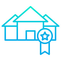 Outline gradient Home Award icon