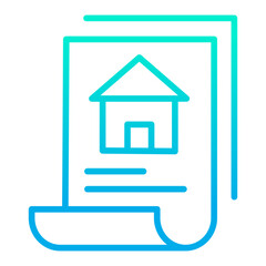 Outline gradient Home Newsletter icon