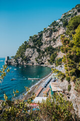 Positano, Włochy, IT, Italia, wybrzeże, brzeg, woda, morze, fale, morski, wybrzeze, italia,...