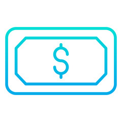 Outline gradient Cash Dollar icon