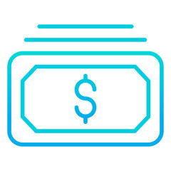 Outline gradient Dollar Money Cash icon