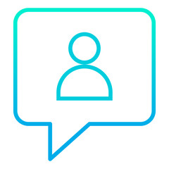 Outline gradient User chat icon
