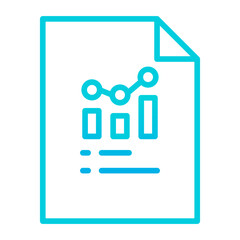 Outline gradient Analysis Document icon