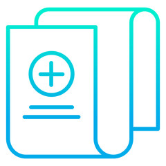 Obraz premium Outline gradient Add Page icon