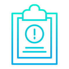 Outline gradient Info Clipboard icon