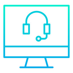 Outline gradient Support screen icon