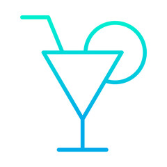 Outline gradient Cocktail icon