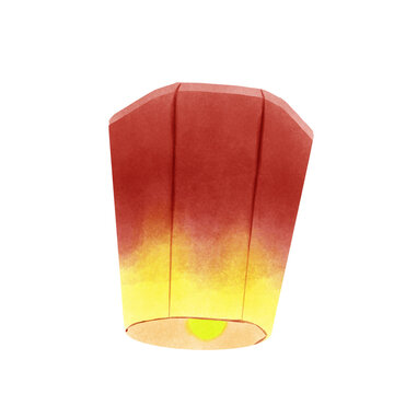 Red-brown floating lantern