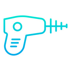 Outline gradient Astrophysics gun icon