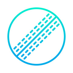 Outline gradient Cricket Ball icon