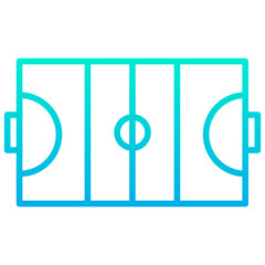 Outline gradient Hockey Field icon