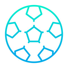 Outline gradient Soccer Ball icon