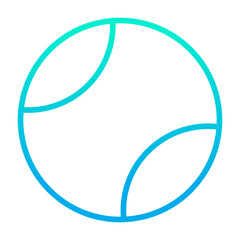 Outline gradient Tennis Ball icon