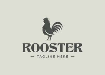 Fototapeta na wymiar rooster logo vector icon illustration