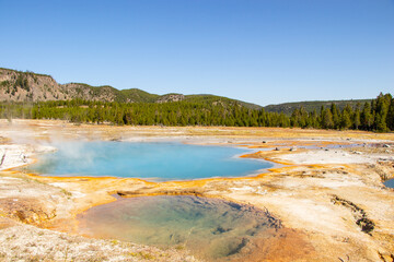 hot pool in Yellowtone National Park USA