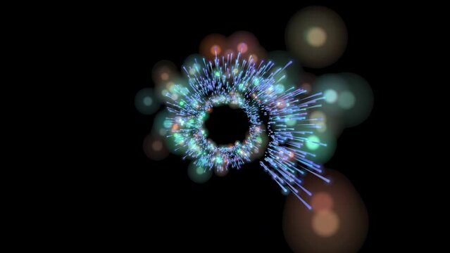 3D Space Helix Particle Animation