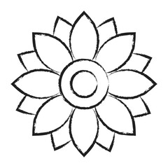 Hand drawn Sunflower icon