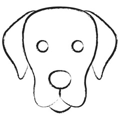 Hand drawn Dog face icon