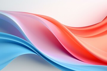 Abstract 3D ribbon backdrop with empty area for text or design. Generative AI