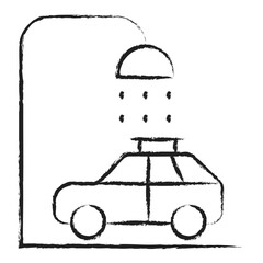 Obraz premium Hand drawn Car washing icon