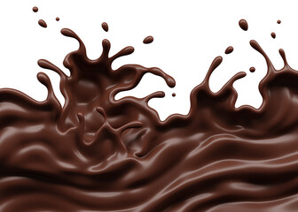 PSD Chocolate Splash 3D Rendering