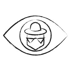 Hand drawn View Hacker icon