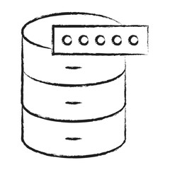 Hand drawn Database Password icon