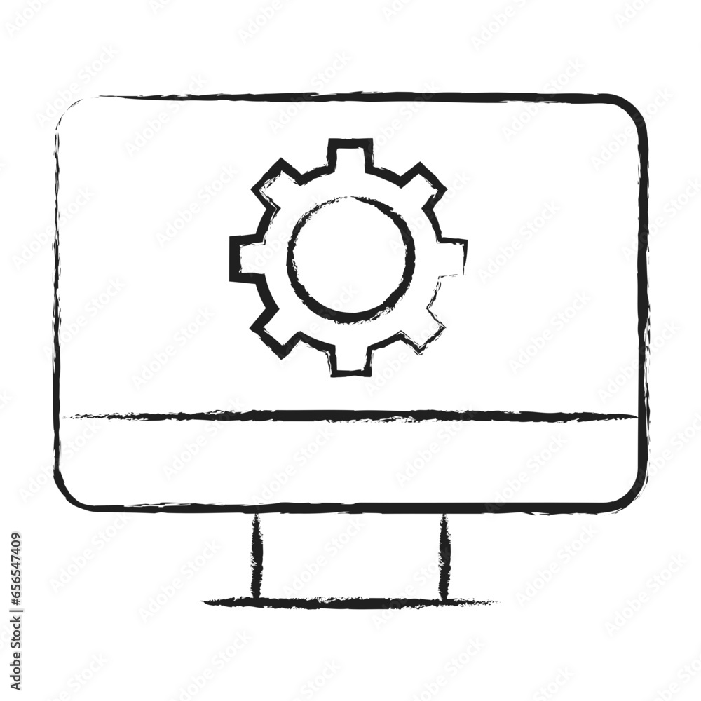 Poster Hand drawn Computer Setting icon