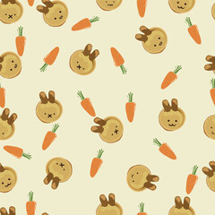   cute little bunny seamless pattern