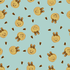   cute little bunny seamless pattern