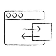 Hand drawn browser share icon