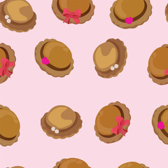   hat shape cookies seamless pattern