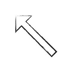 Hand drawn Upper left arrow icon