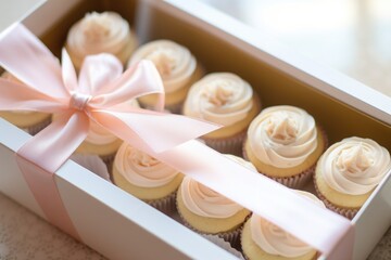 packing cupcakes in a gift box