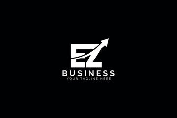 simple minimal letter ez arrow logo